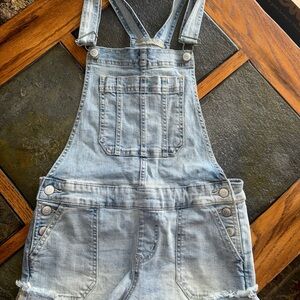 Aeropostale Light Blue Jean Shorts Overalls